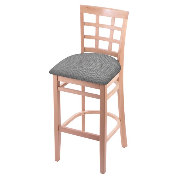 25" Counter Stool, Natural Finish, Graph Seat